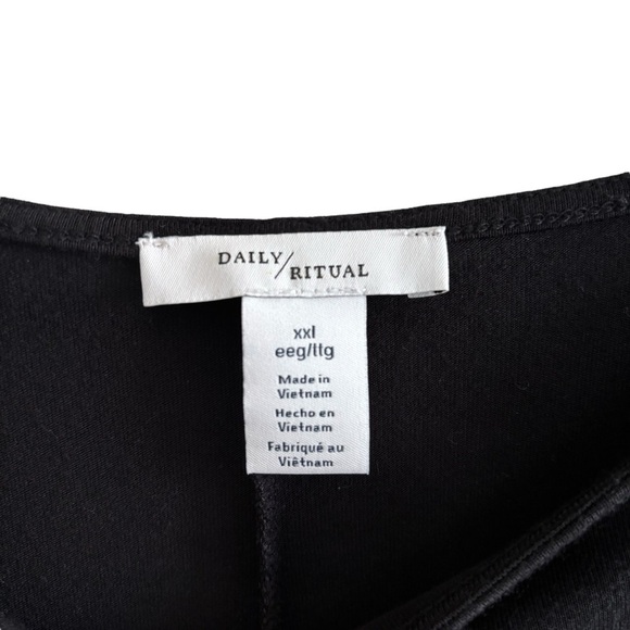 Daily Ritual Jersey Knit T-Shirt Top Relaxed Fit Casual Stretch Size XXL - Picture 6 of 16